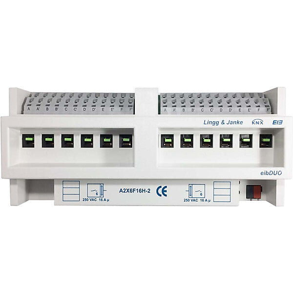 Lingg & Janke Schaltaktor 12-fach 16A 250V 12TE A2X6F16H-2